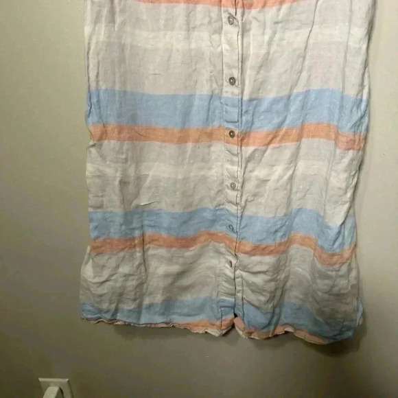 Cynthia rowley 100% linen nautical striped dress M - Picture 5 of 7